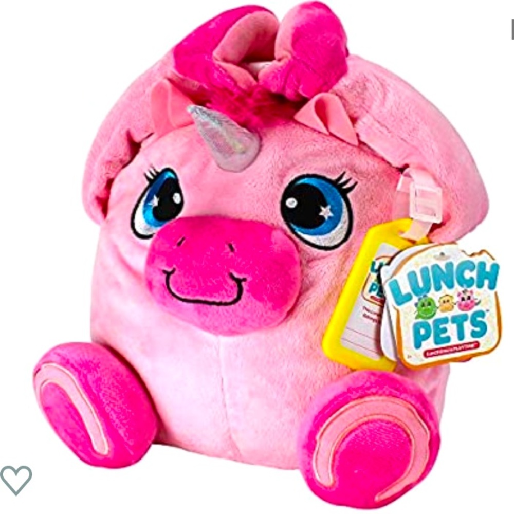 LunchPets Yummycorn unicorn plush lunch bag